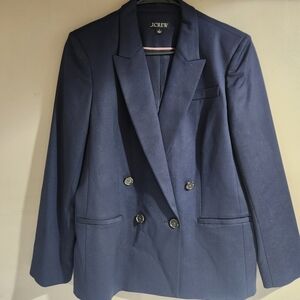 J. Crew Double Breasted Blazer Navy City Size 8